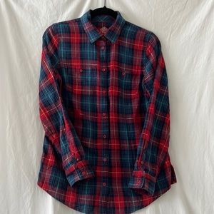 Women’s St. John’s Bay Size Small Red Plaid Button Down